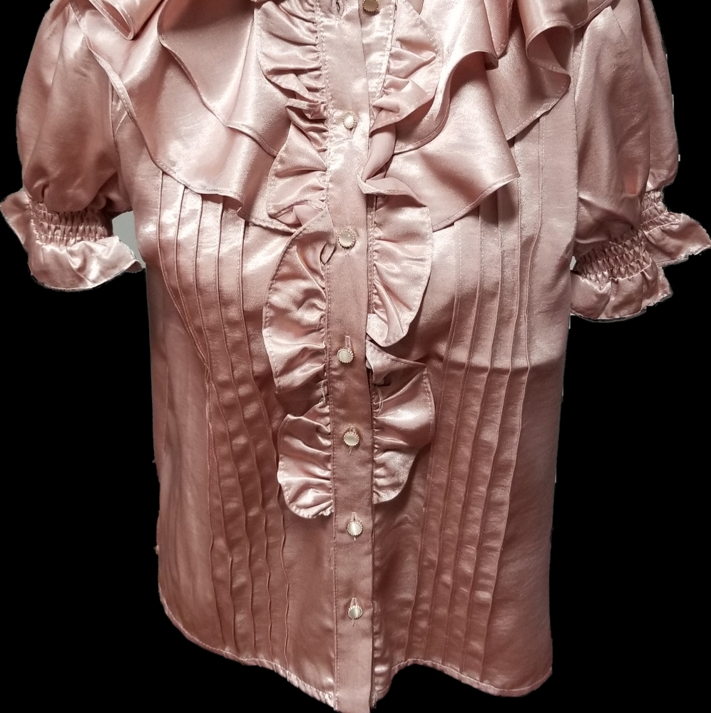 Pink Ruffle Blouse. - Picture 8 of 8